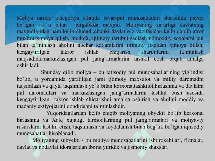 MOLIYAVIY SIYOSAT  2 8