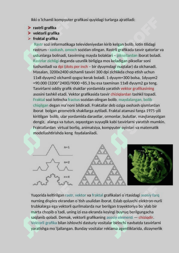 Kompyuter grafikasi bilan ishlovchi dasturlar va ularning imkoniyatlari 7