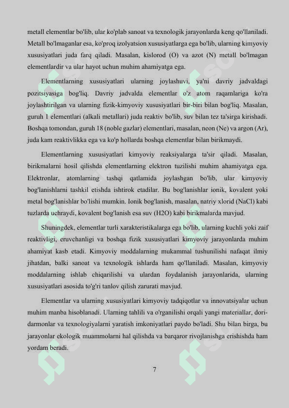 KIMYODAGI KIMYOVIY MODDALAR 7