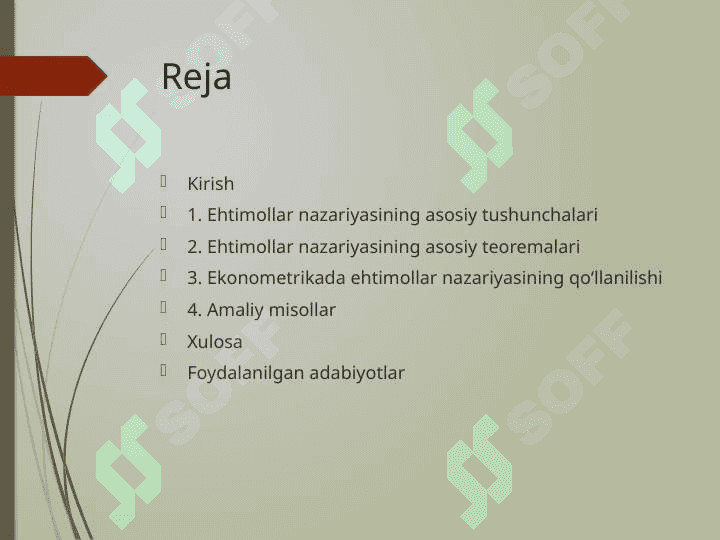 Ehtimollar nazaryasining asosiy tushuncha teoremalar 2