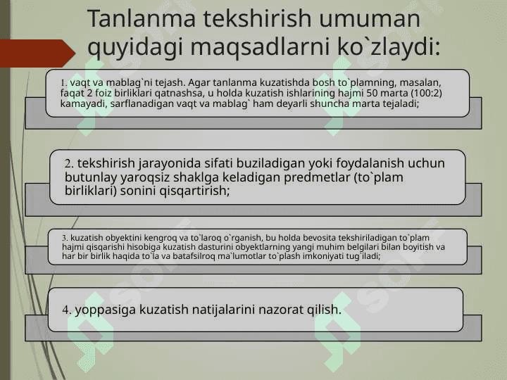 Tanlab kuzatish mohiyati zaruriyati va maqsadi 8