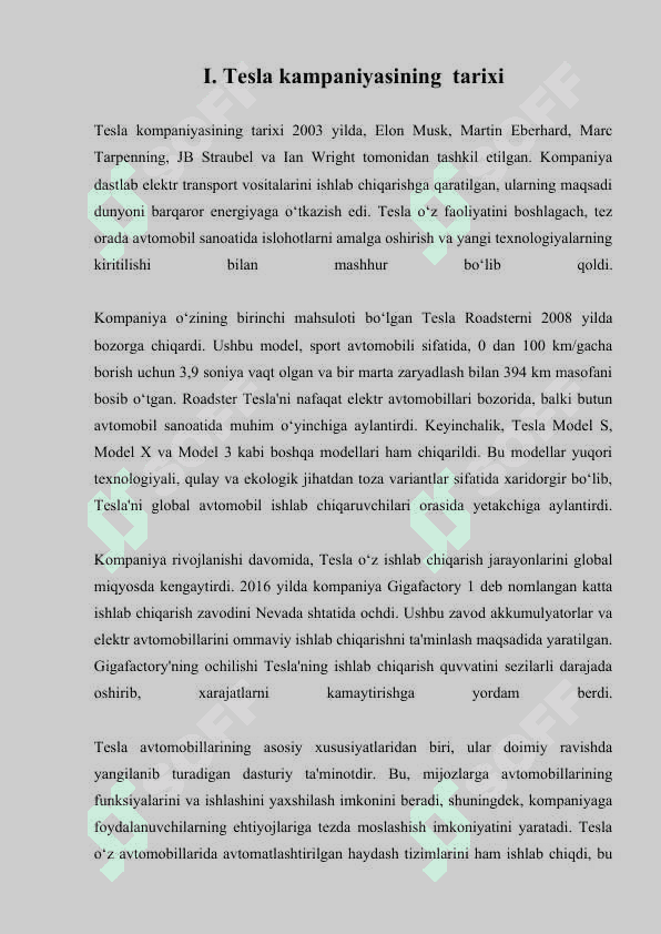 TESLA KAMPANIYASI HAQIDA RAQAMLI IQTISODIYOTDAN SLAYT TAYORLASH KERAK 4