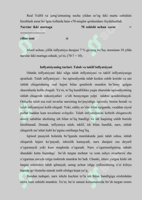 Inflyatsiya va inflyatsiyaga qarshi siyosat 4