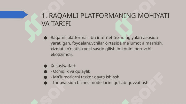 Raqamli platformaning mohiyati va tarifi 5