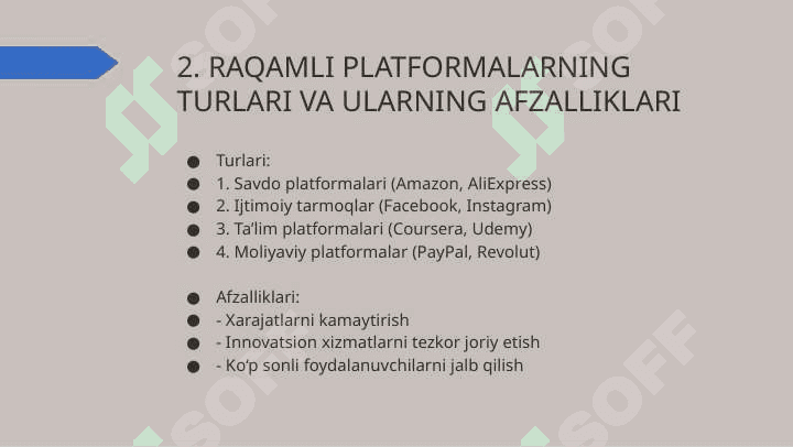 Raqamli platformaning mohiyati va tarifi 6
