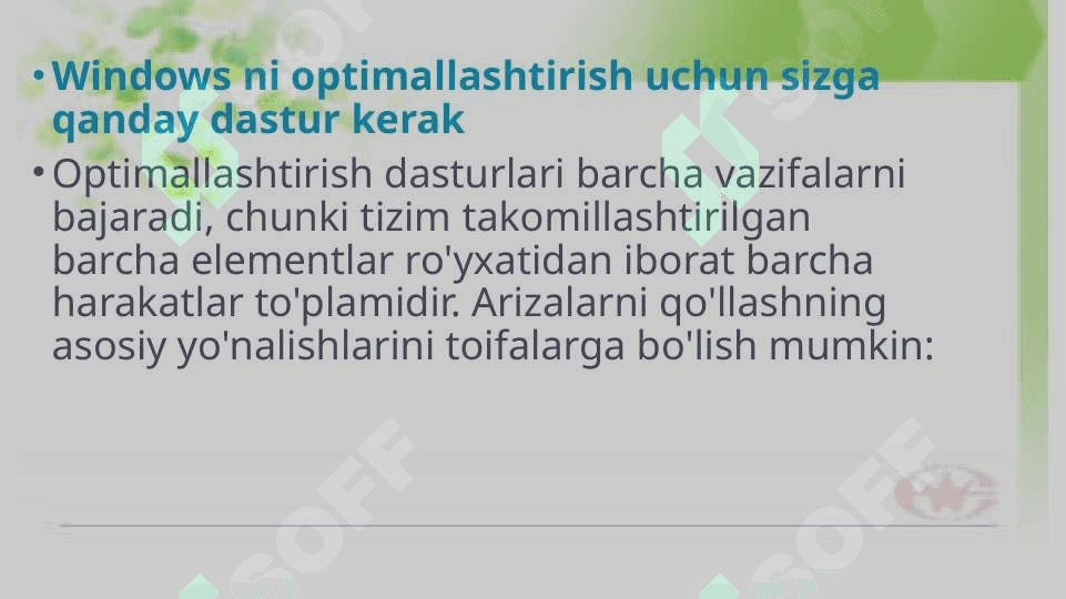 Optimallashtirish dasturlari 3