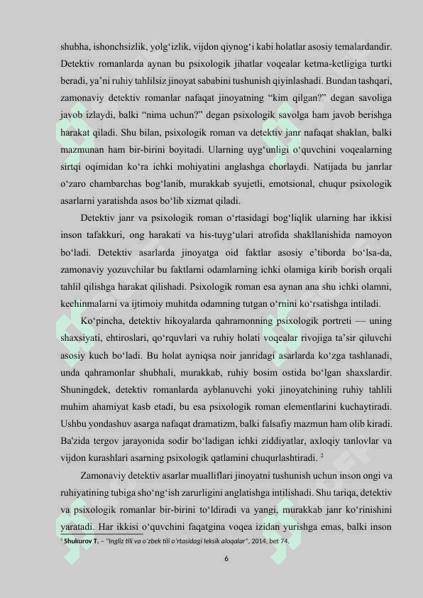 Fillis Doroti Jeymsning " Cover Her Face" asarlarida inson ruhiyati va detektiv janrning uyg'unligi 6