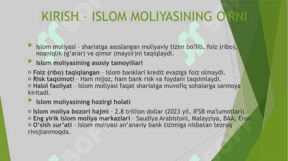 ISLOM MOLIYASIGA QIZIQISHNING ORTIB BORISHI SABABLARI. 4