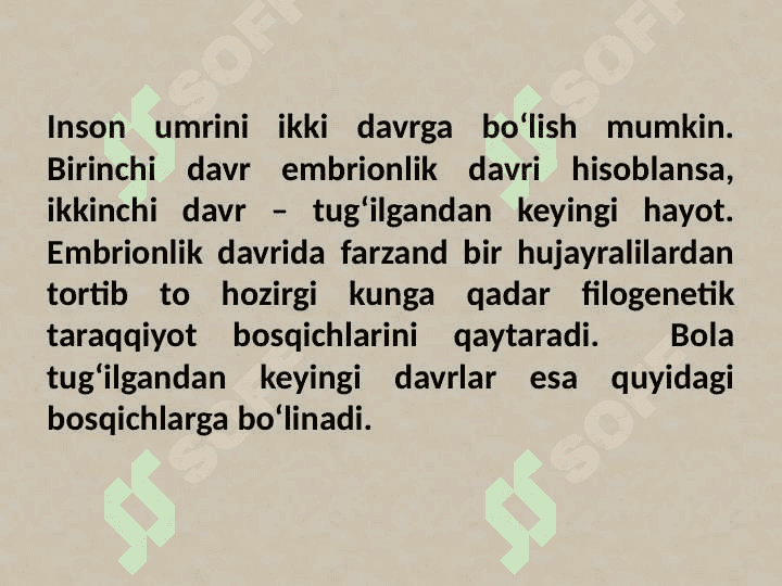 INSON PSIXIKASINING ONTOGENEZDA RIVOJLANISHI 2