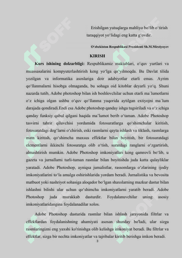 Adobe Photoshopda rasmlar bilan ishlash jarayonida filtrlar va effektlardan foydalanishning ahamiyati 3