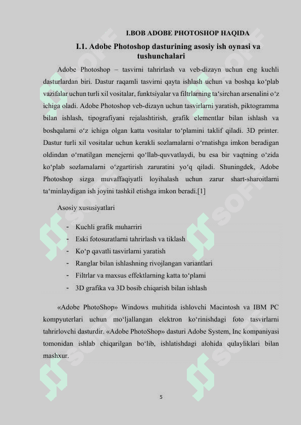 Adobe Photoshopda rasmlar bilan ishlash jarayonida filtrlar va effektlardan foydalanishning ahamiyati 5