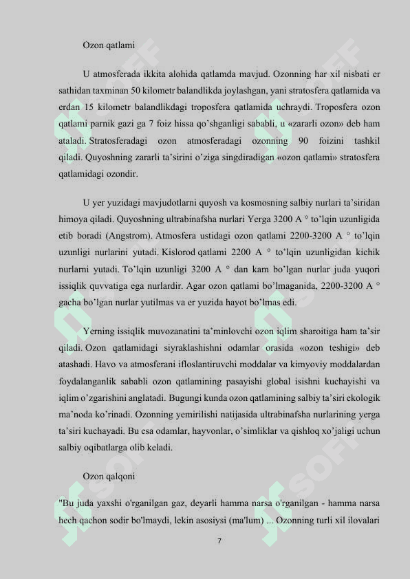 Ozon va uning xossalari 7