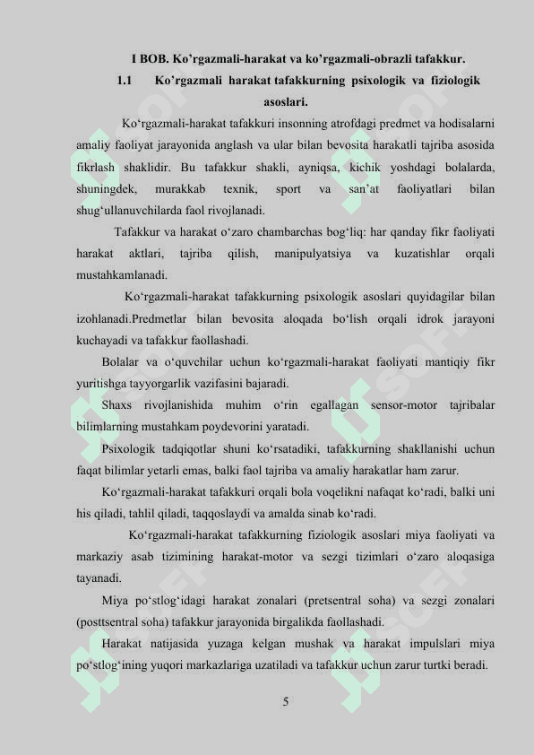 KO’RGAZMALI-HARAKAT VA KO’RGAZMALI-OBRAZLI TAFAKKUR 4
