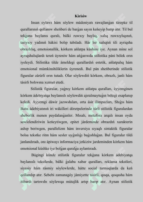 Stilistik figuralar hám olardıń túrleri 2