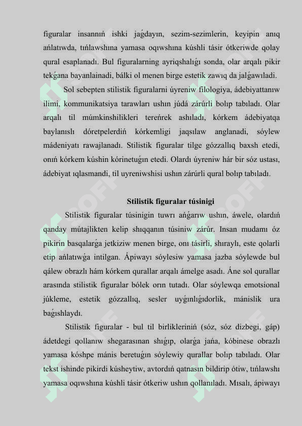 Stilistik figuralar hám olardıń túrleri 3