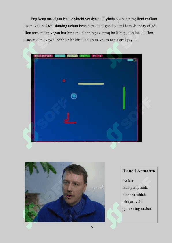 Dasturlash fanidan Kurs ishi.(C++ dasturida iloncha o`yini kurs ishi) 5