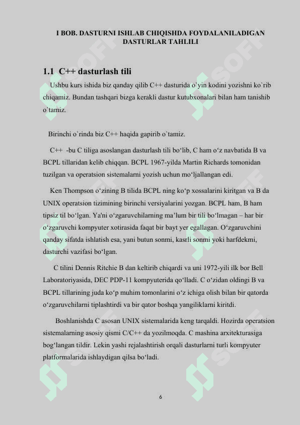 Dasturlash fanidan Kurs ishi.(C++ dasturida iloncha o`yini kurs ishi) 6