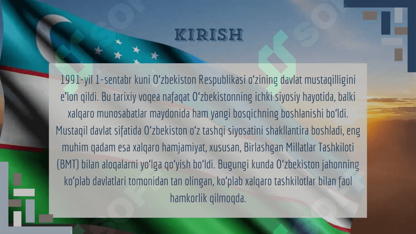 Ozbekiston BMT bilan aloqalari 2