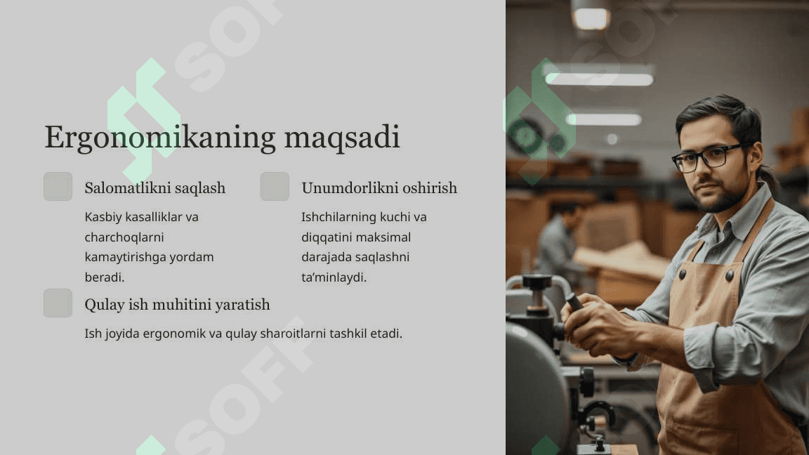 Ish ishlab chiqarish ergonomikasi 3