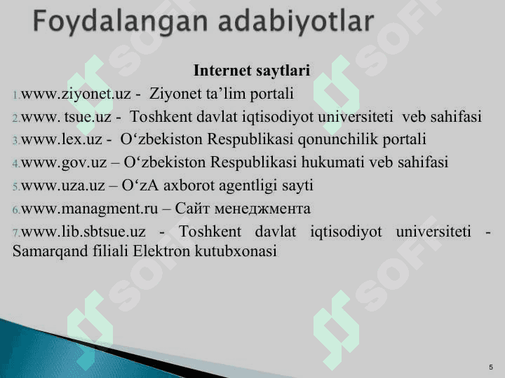 MENEJMENTNING NAZARIY ASOSLARI 5