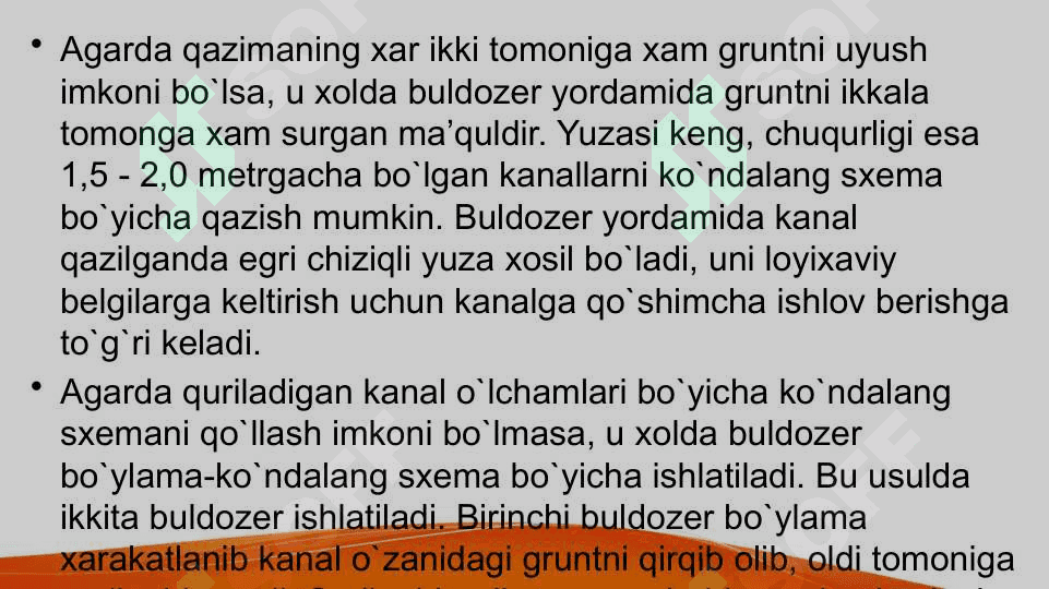 Gruntni bir joydan ikkinchi joyga surish . Gruntni surish qoidalari 3