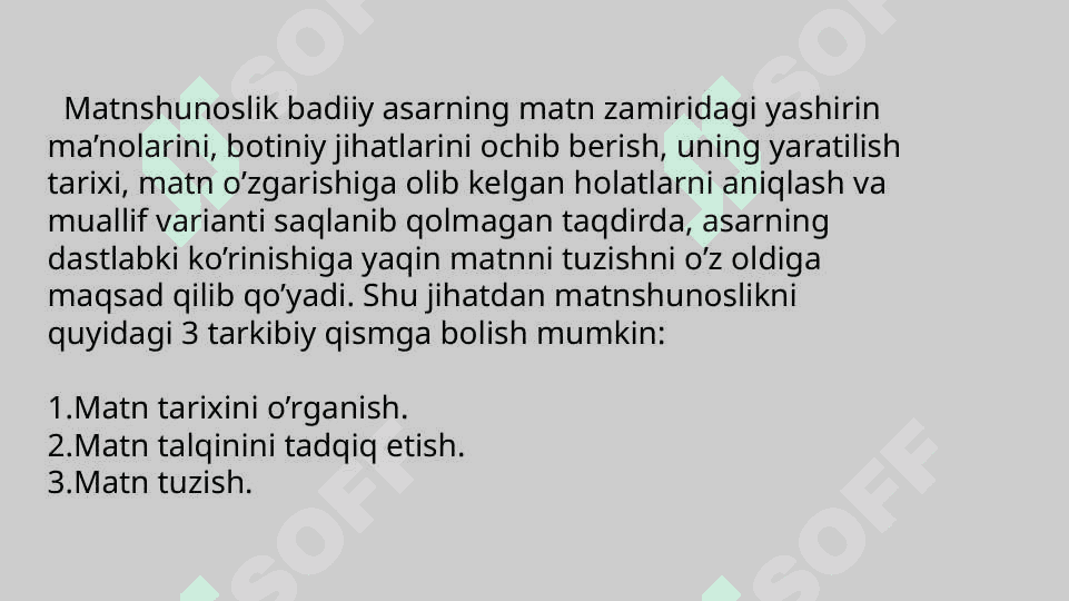 Matn tarixi.Tadqiq usullari 3