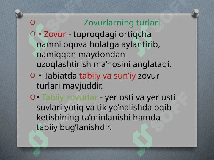 Kollektor-zovur suvlaridan ekinlarni sug’orishda foydalanish yo’llari 4