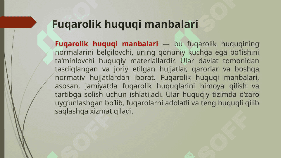 Fuqarolik huquqi manbalari tushunchasi va turlari 2