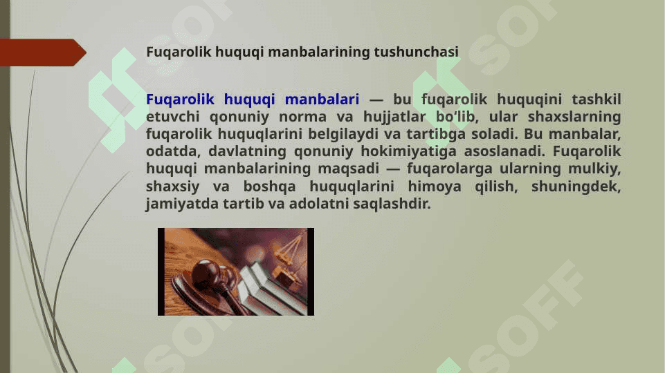 Fuqarolik huquqi manbalari tushunchasi va turlari 3