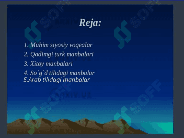 VI-XII asrlar manbalari 2
