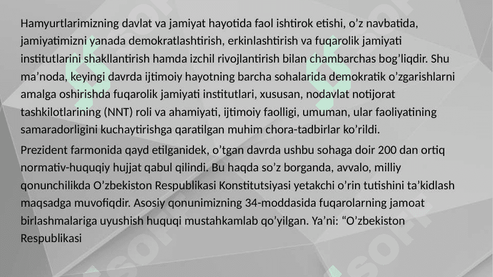Davlat boshqaruvi va fuqarolik jamiyati institutlari o'zaro munosabatlari 4