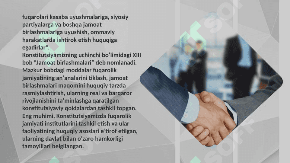 Davlat boshqaruvi va fuqarolik jamiyati institutlari o'zaro munosabatlari 5