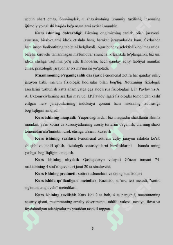 FENOMENAL XOTIRA SHAKLLANISHI VA NAMOYON BO‘LISHI 3