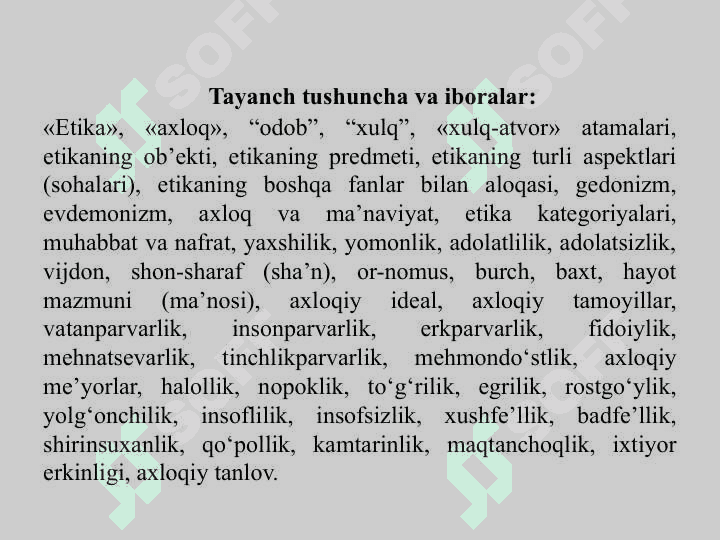 Etika fanining predmeti va jamiyat hayotidagi ahamiyati 2