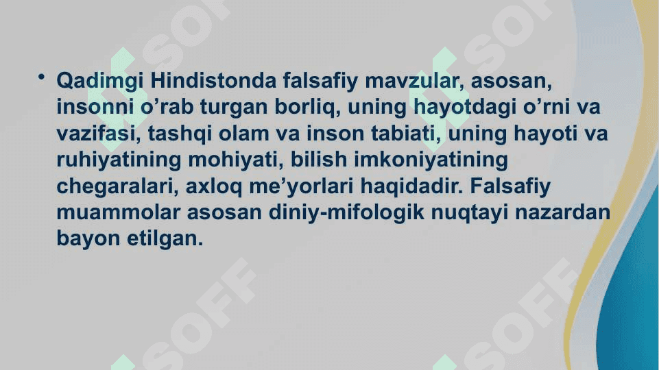 QADIMGI HINDISTON FALSAFASI 2