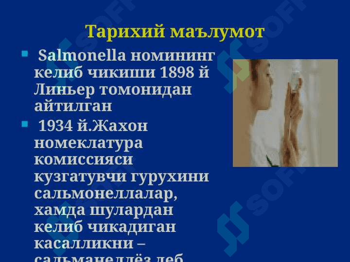 Salmonelloz Ovqatdan zaharlanish Botulizm Сальмонеллез. Овкатдан захарланиш. Ботулизм 4