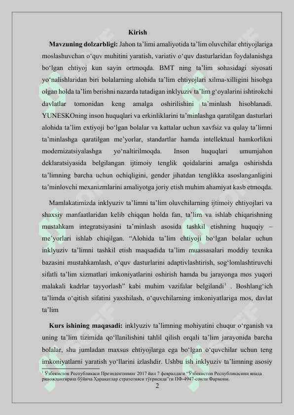 Inklyuziv ta’limning mohiyaati va asosiy tamoyillari 2
