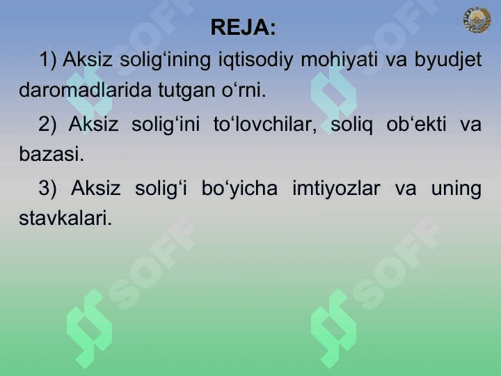 Aksiz solig'i Soliqni to'lash tartibi 2