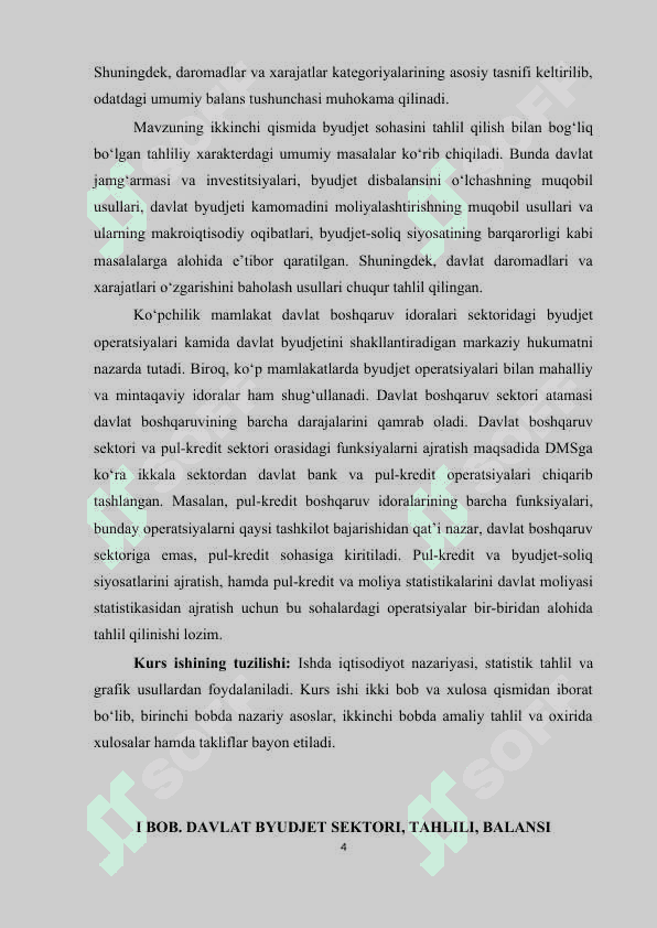 Byudjet-soliq sektori va uning tarkibi. Byudjet taqchilligi | Kurs ishi 4