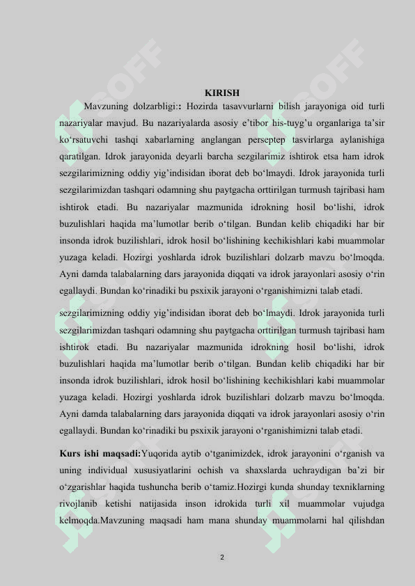 IDROKNING TURLARI VA INDIVIDUAL XUSUSIYATLARI 2