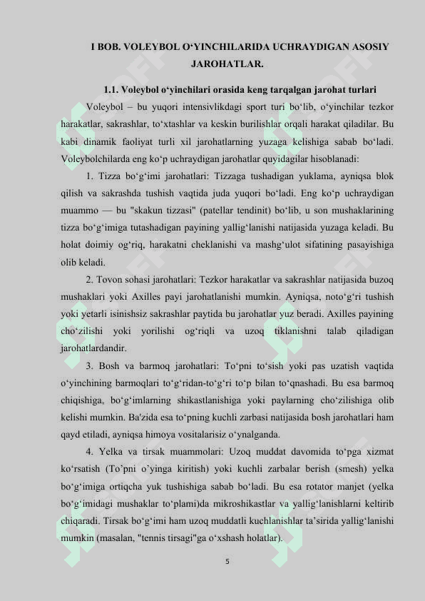 VOLEYBOLCHILARNING JAROHATLARI VA ULARNING OLDINI OLISH CHORALARI 4