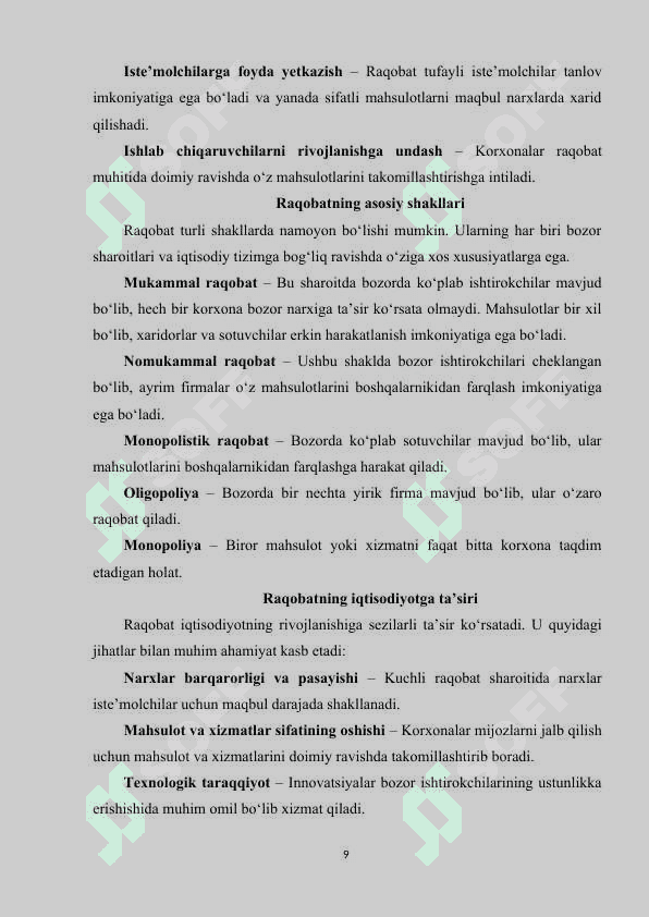 RAQOBAT VA MONOPOLIYA 8