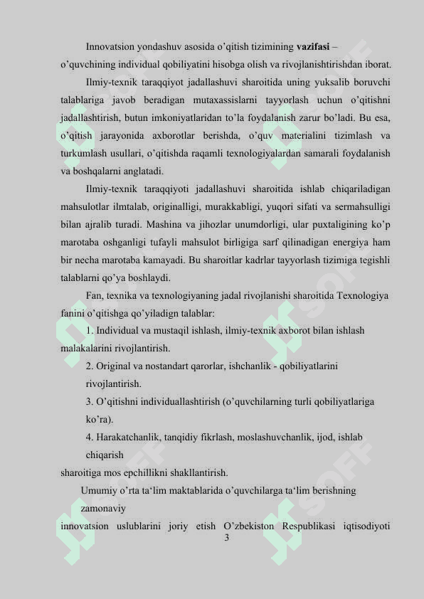 6-sinf “Buyumlarni ta’mirlash” bo’limini o’qitishda kreativli yondashuv 3