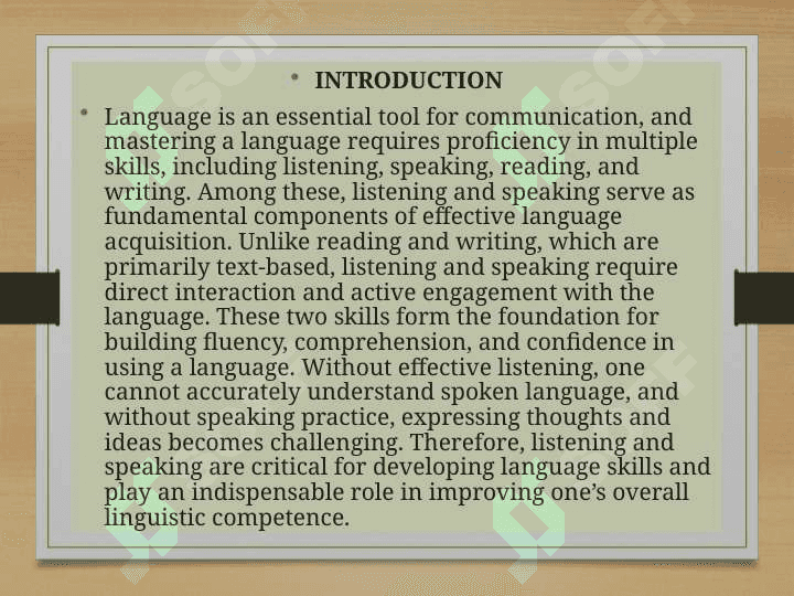 LISTENING AND SPEAKING AS A BASIC TO IMPROVE ONE’S LANGUAGE SKILLS 2