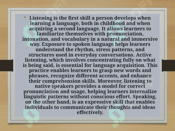 LISTENING AND SPEAKING AS A BASIC TO IMPROVE ONE’S LANGUAGE SKILLS 3