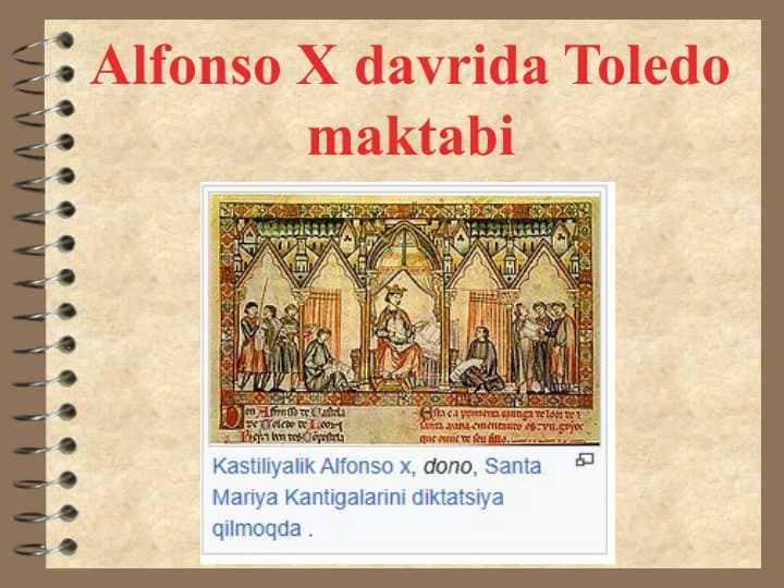 Alfonso X davrida Toledo maktabi 1