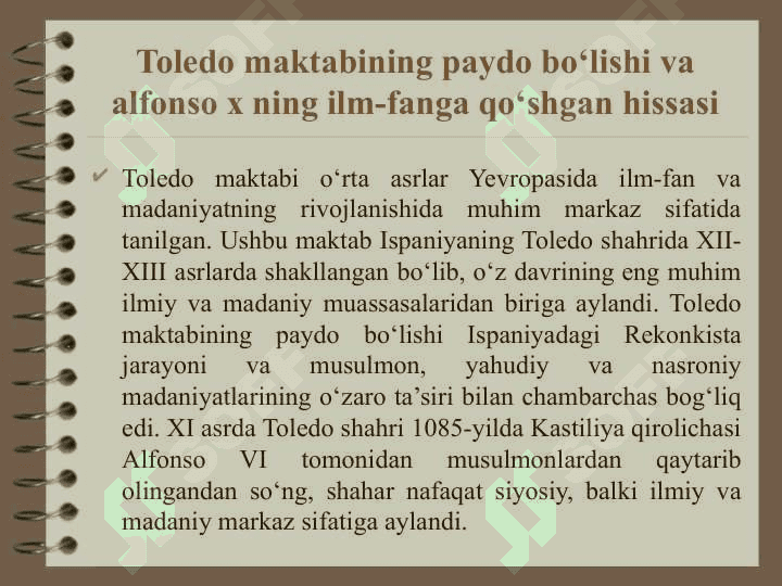 Alfonso X davrida Toledo maktabi 5