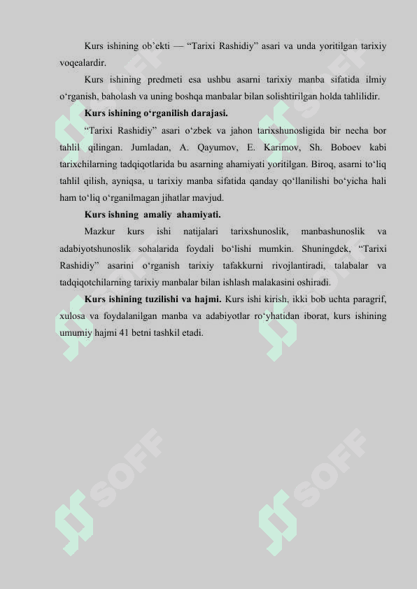 Tarixi Rashidiy” tarixiy manba sifatida kurs ishi 4