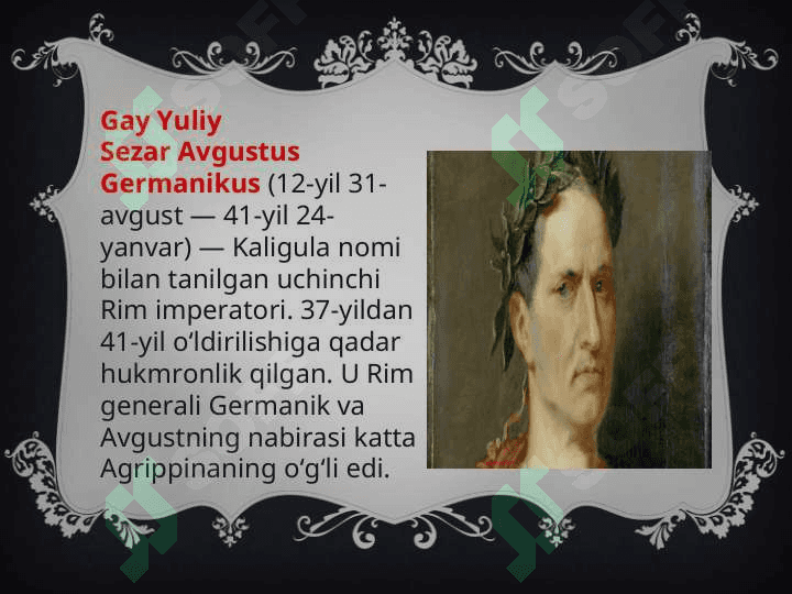 Gay Yuliy Sezar hukmronligi 3