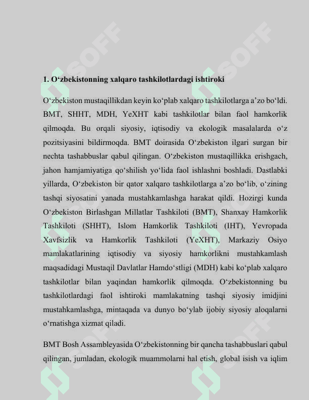 O‘zbekistonning jahon hamjamiyatidagi o‘rni 3